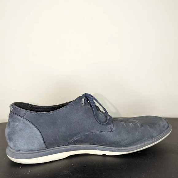 Clark's Men's Blue Suede Leather Lace Up Oxford Shoes Size 13 - Picture 9 of 9